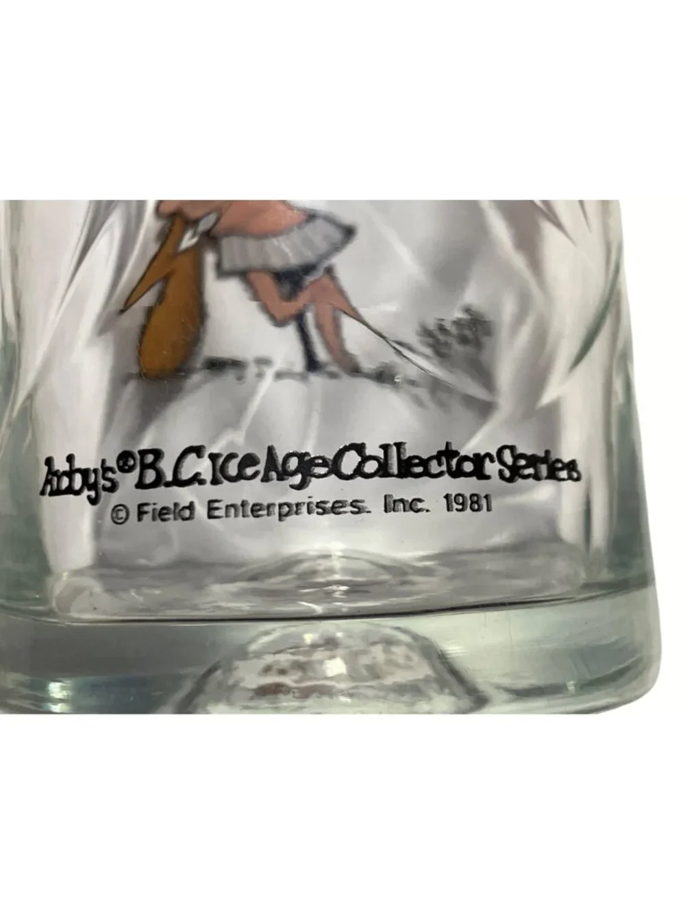 Vintage Arby B.C. Ice Age Collector Glasses Set Of 2 1981 Cartoon